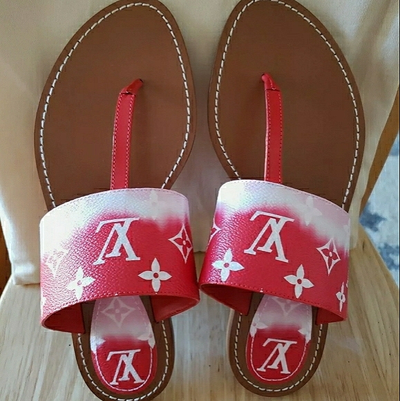 Louis Vuitton Escale Red Flat Sandal Size 41 - Picture 2 of 14